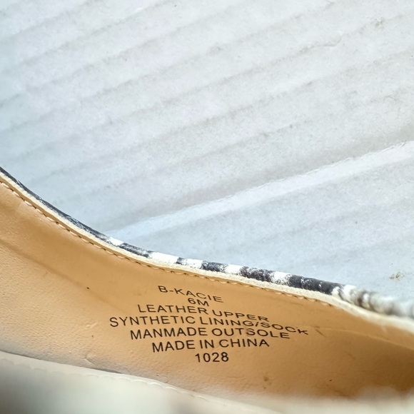 Brian Atwood B-Kacie Gray Leather Snakeskin Print Chunky Block Heel Womens 6 - Picture 7 of 7